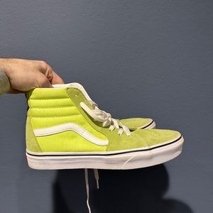Lime Green Vans Old Skool High Tops. Worn